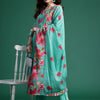 Dhiyona IE Floral Printed Pure Cotton Kurta with Trousers & Dupatta