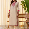 Dhiyona VV Niyati Cream Embroidred Kurta Sets with Sequins Work Women Suits