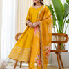 Dhiyona VV Vireya Mustard Embroidred Kurta Sets with Sequins Work Women Suits