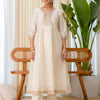 Dhiyona VV Sattva White Embroidred Kurta Sets with Heavy thread Work Women Suits