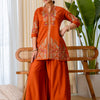 Dhiyona VV  Rust Designer Kurta Plazo Set