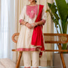 Dhiyona VV Sutra White Embroidred Kurta Sets with Heavy thread Work Women Suits