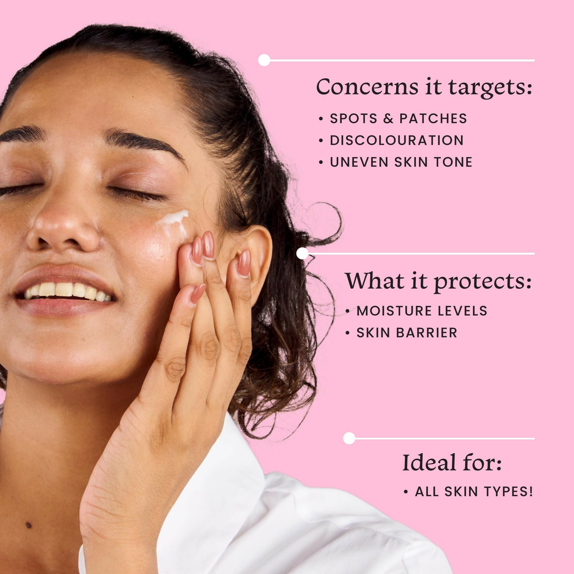 Foxtale Milky Way serum with 3% Tranexamic Acid and Niacinamide for reducing marks and hyperpigmentation on skin.