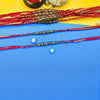 Dhiyona Thread Set Of 12 Beaded Cotton Thread with AD Stones & Meenakari Designer Rakhi