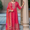Dhiyona IE Women Ethnic Motifs Embroidered Panelled Sequinned Kurta with Trousers & With Dupatta