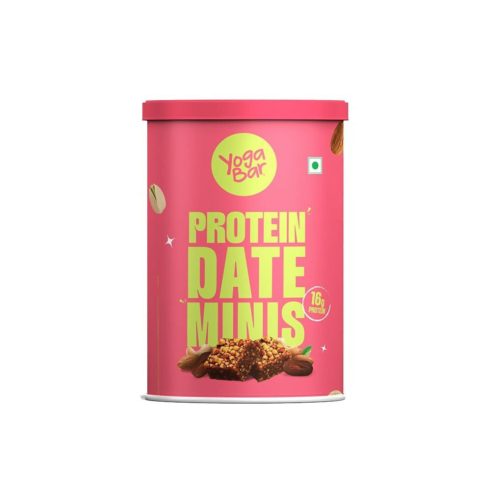 Yoga Bar Protein Date Minis – 16g Protein, No Refined Sugar, Dates & Nuts Snack