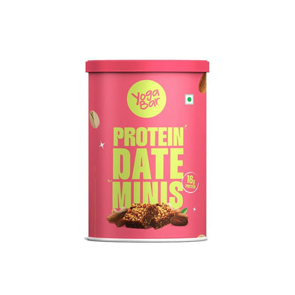 Yoga Bar Protein Date Minis – 16g Protein, No Refined Sugar, Dates & Nuts Snack