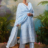 Dhiyona IE Women Ethnic Motifs Embroidered Regular Chikankari Pure Cotton Kurta with Trousers & With Dupatta