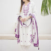 Dhiyona IE Women Floral Embroidered Thread Work A-Line Kurta & Trousers With Dupatta