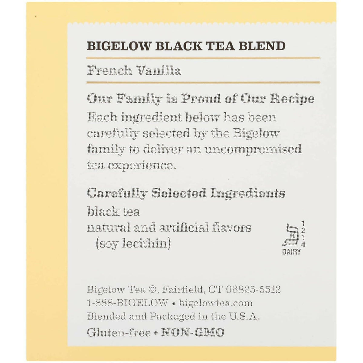 Bigelow Tea French Vanilla Black Tea Caffeinated Freshness & Aroma Caffeinated