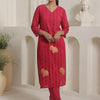 Dhiyona IE Women Ethnic Motifs Printed Pure Cotton Kurta with Trouser