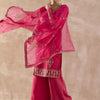 Dhiyona IE Ethnic Motifs Embroidered Round Neck Zari Kurta With Palazzos & Dupatta