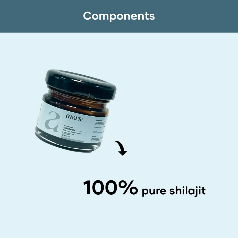 Pure Himalayan salt from Mars By GHC Ayurvedic products, showing coarse pink salt crystals in a clear container.