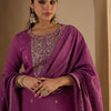 Dhiyona IE Women's Ethnic Motifs Embroidered Thread Work Straight Kurta With Trousers & Dupatta