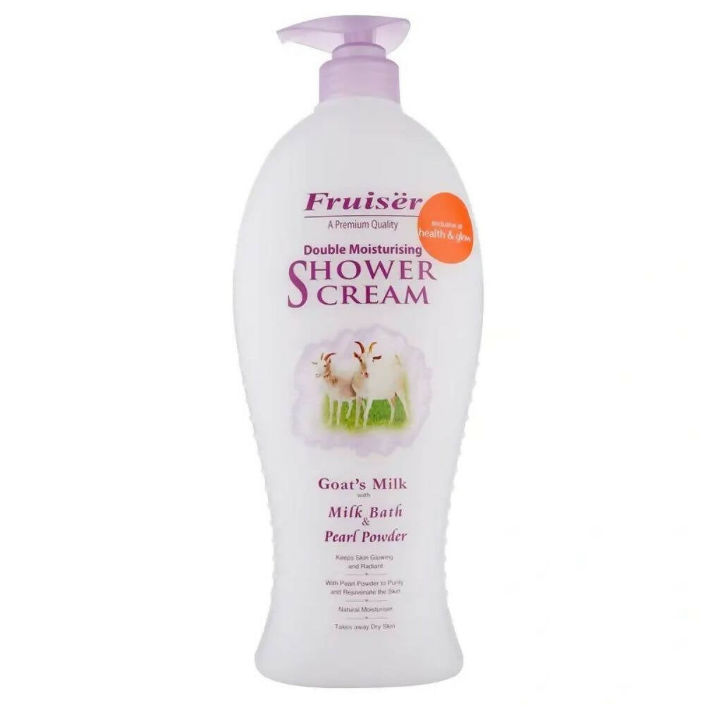 Fruiser Double Moisturizing Shower Cream Goat's Milk With Pearl Powder - Indyancart