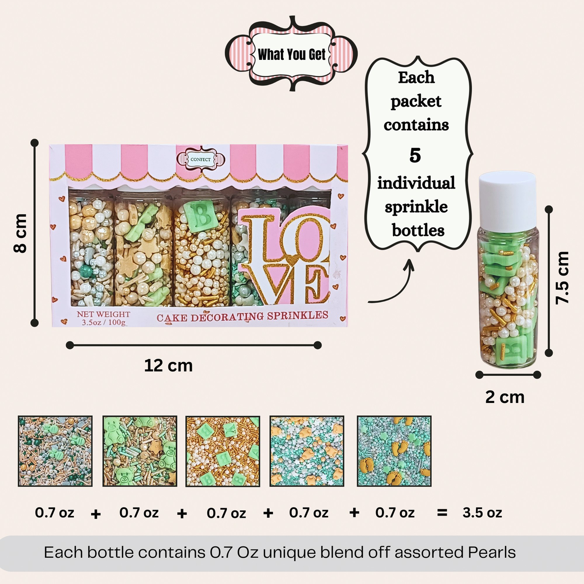 Confect Baby Shower Sprinkles | Birthday Sprinkles | Gender Reveal Sprinkles