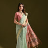 Dhiyona GR Women's Siara Sea Green Muga Cotton Saree