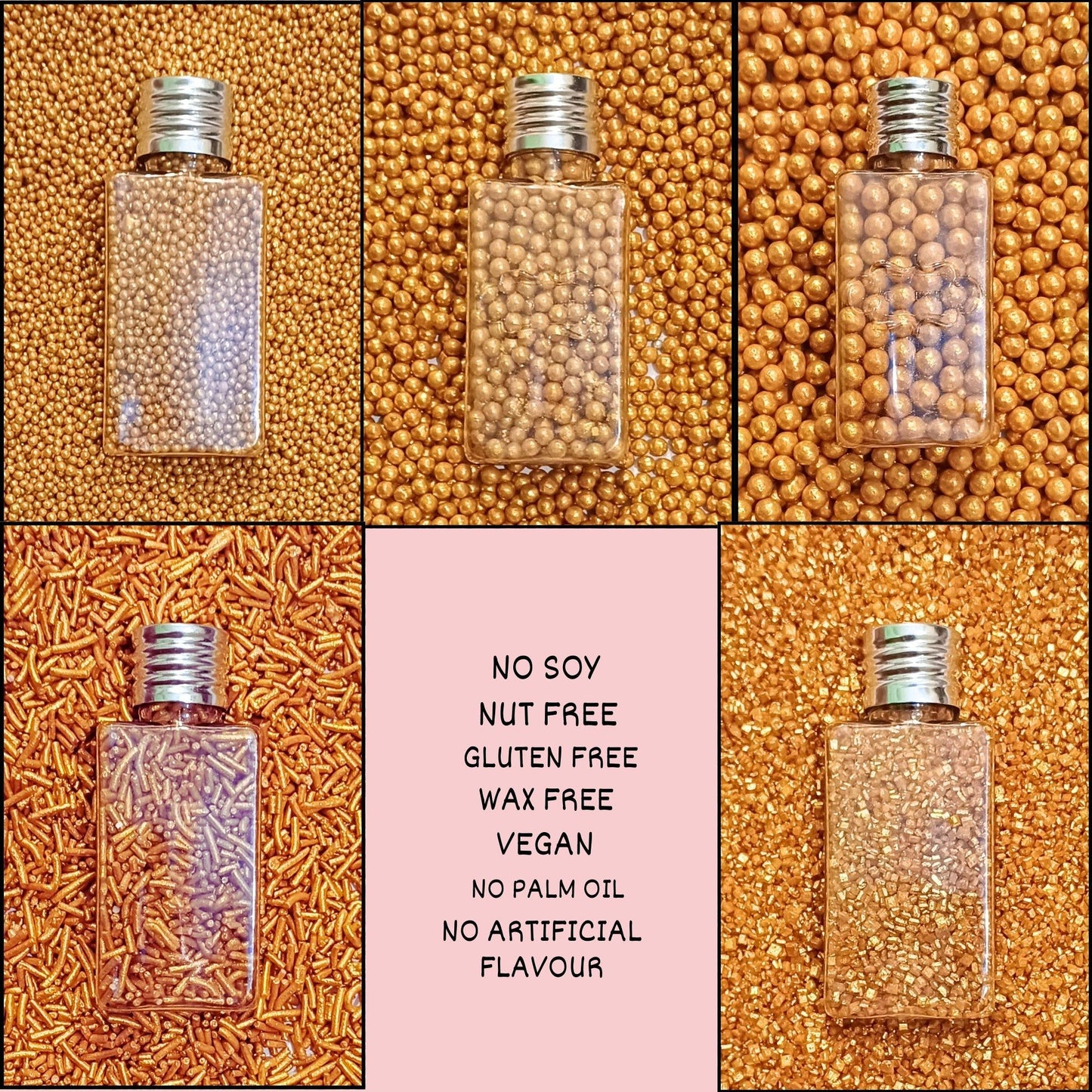 Confect Sprinkles for Cakes & Cupcakes Decoration | USP-22(Gold)