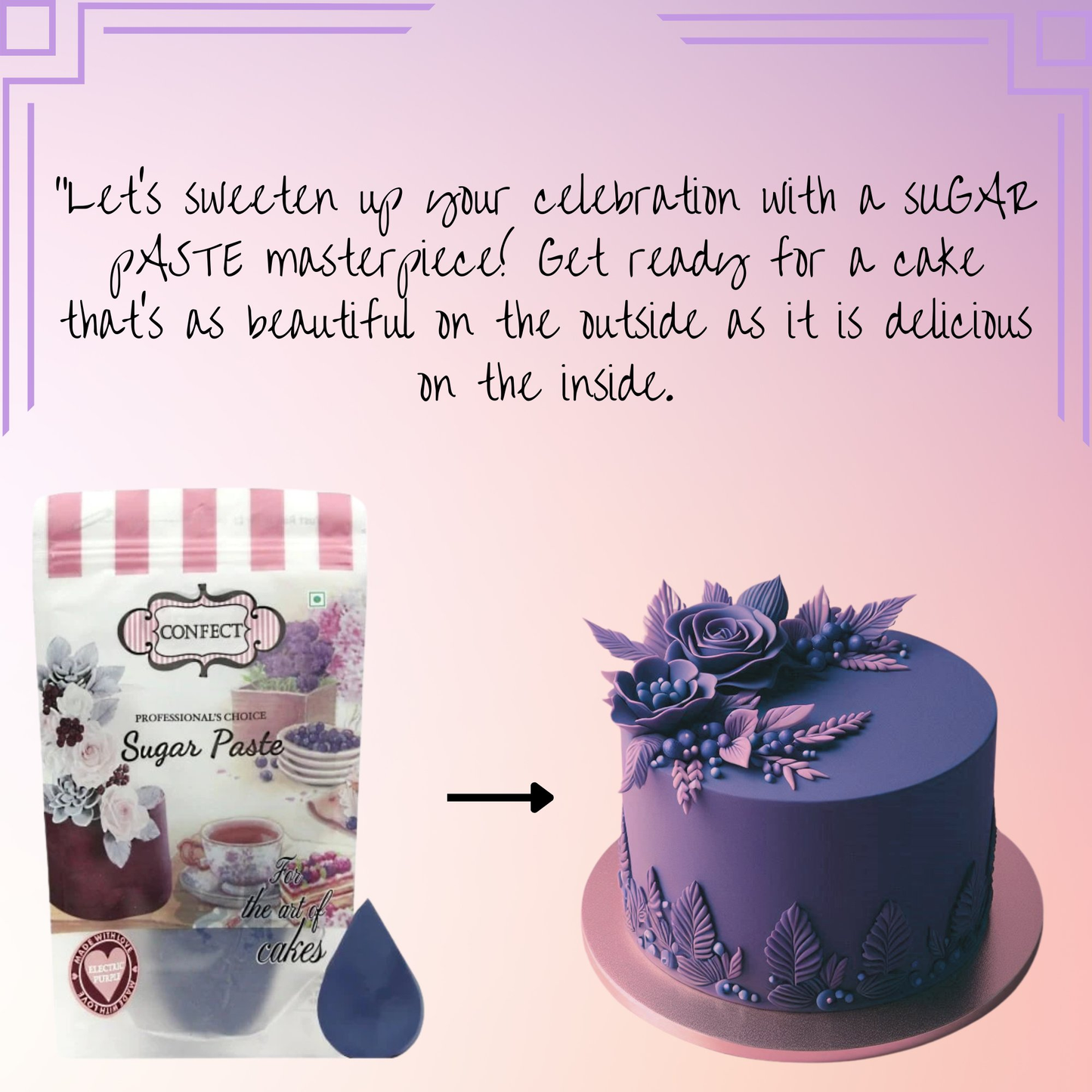 Confect Electric Purple Fondant | Edible Sugarpaste