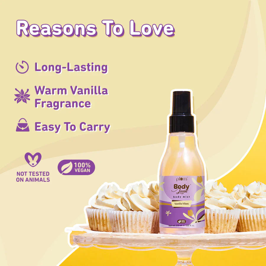 Plum Goodness Best of Vanilla Vibes Bath & Body Bundle by BodyLovin'