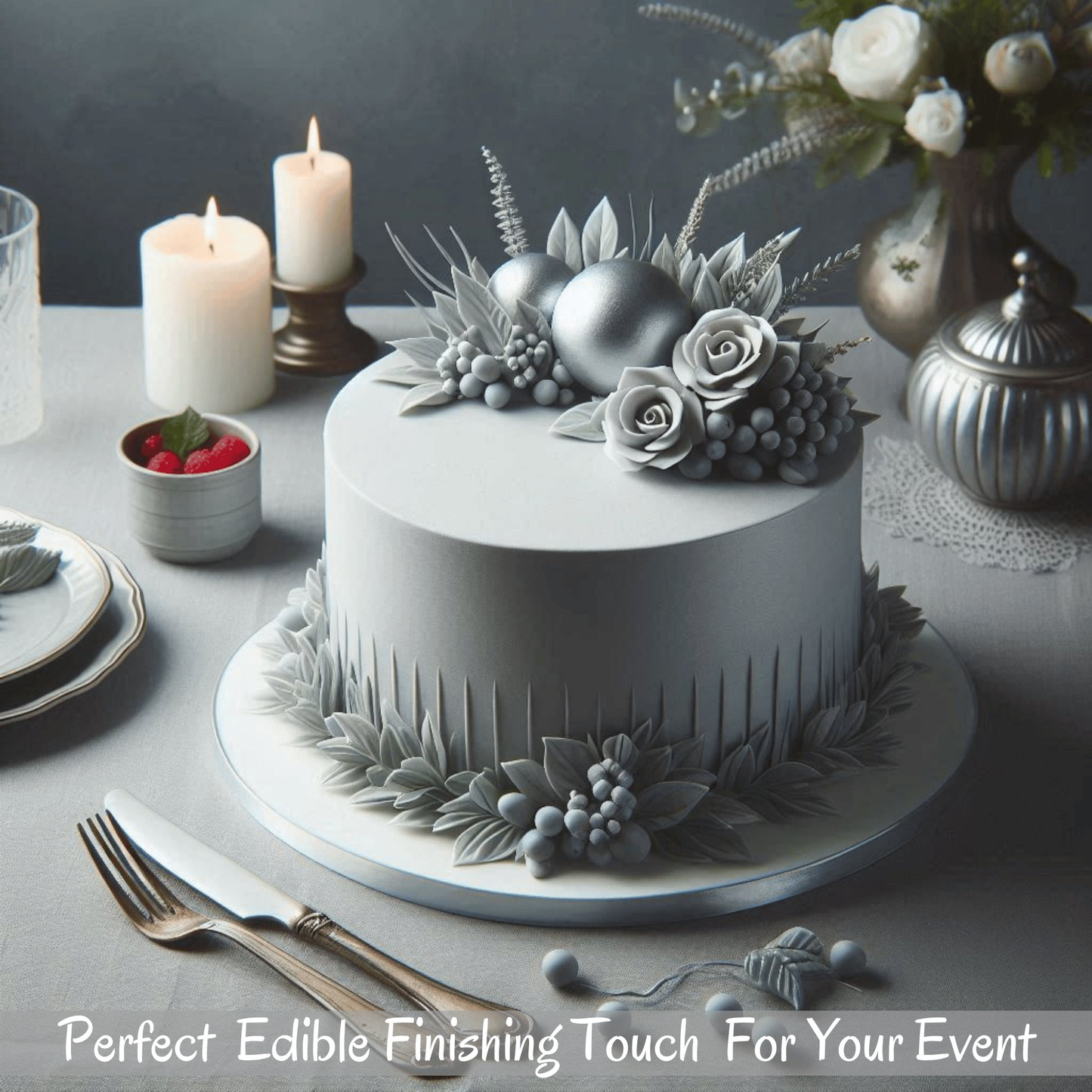 Confect Shimmering Silver | Edible Sugar Paste