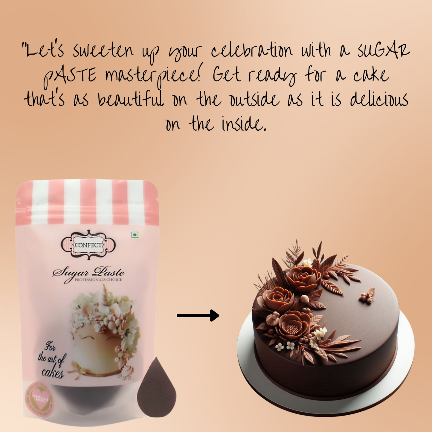 Confect Chocolate Brown Fondant | Edible Sugarpaste