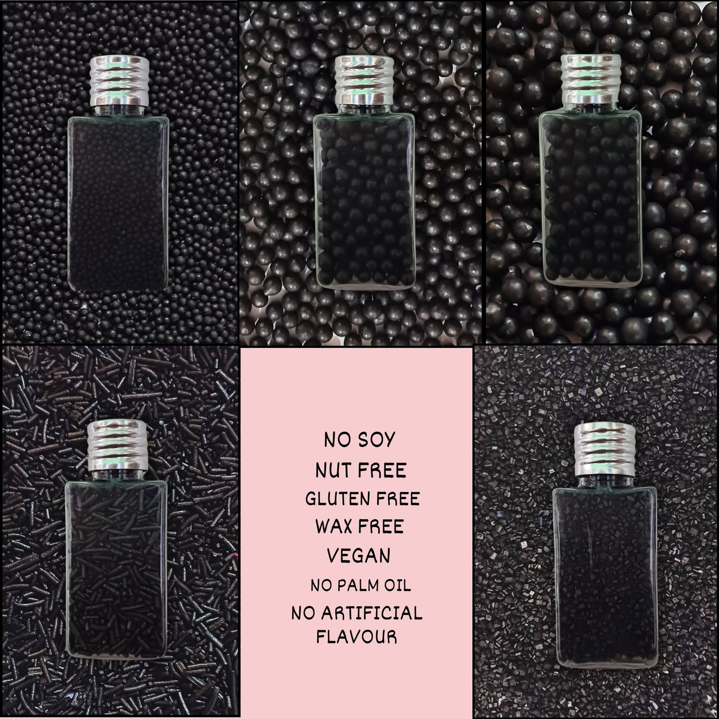 Confect Sprinkles for Cakes & Cupcakes Decoration | USP-19(Black)