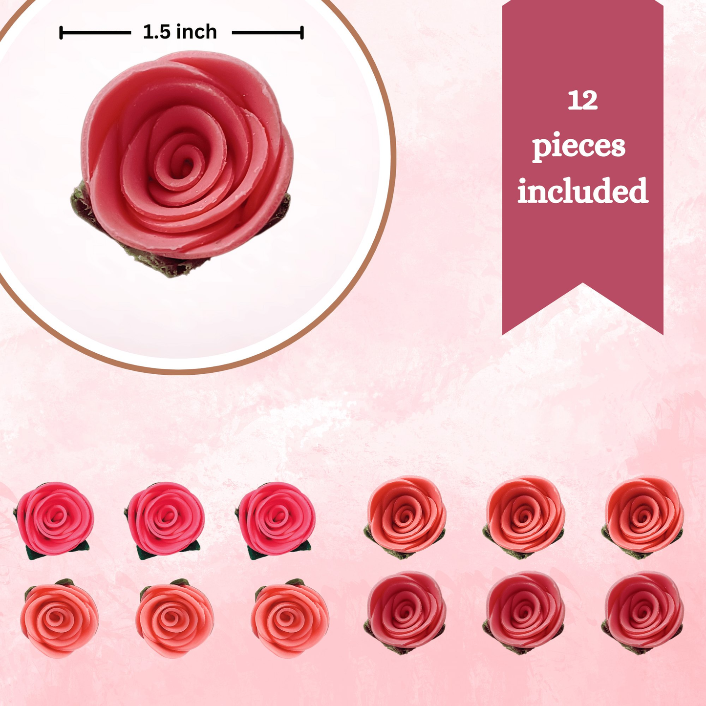 Confect Ombre- 1 | Edible Sugar Roses Topper
