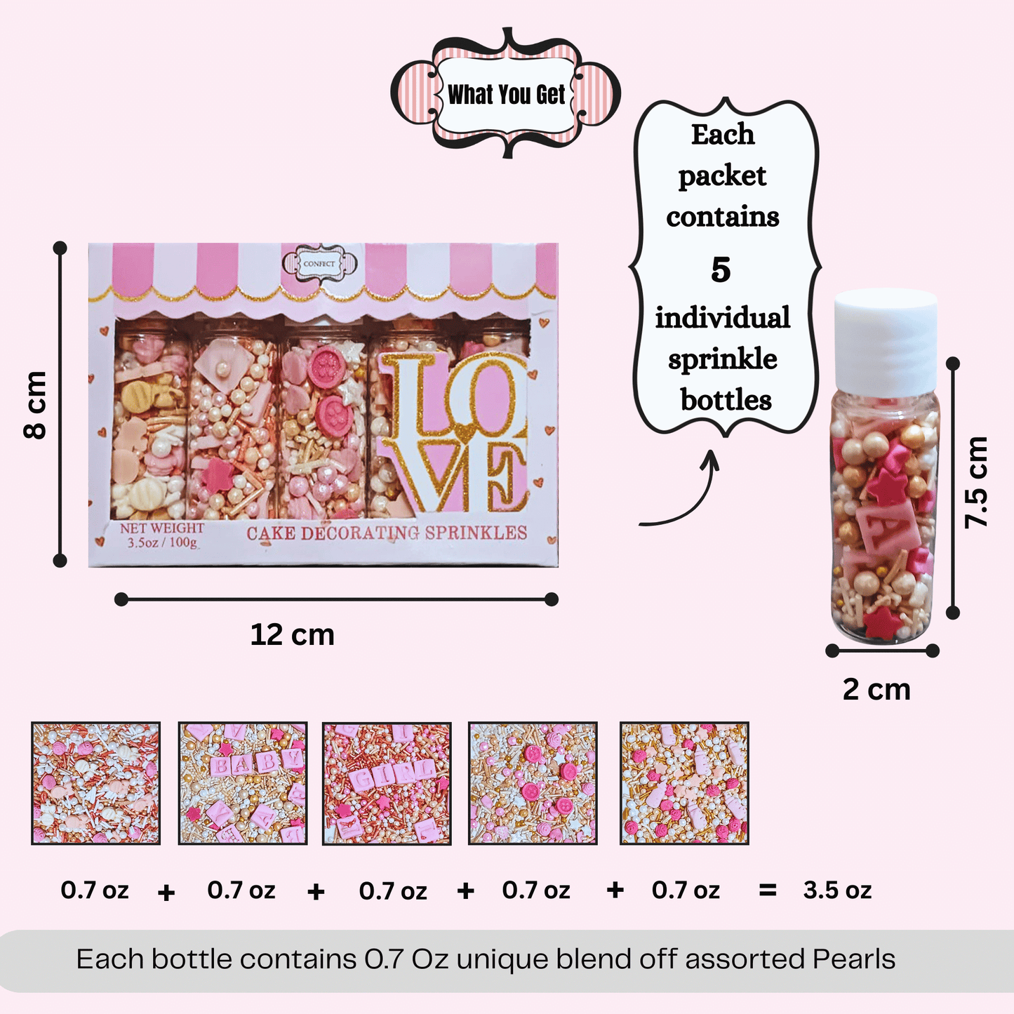 Confect Girls Baby Shower Sprinkles | Edible Sprinkles