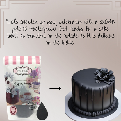Confect Black Fondant | Edible Sugarpaste