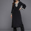 Dhiyona VR Women's Black Mirror Embroidered Kurta Set