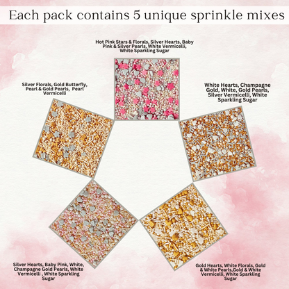 Confect Valentine Sprinkles | 19 Edible Decoration for Baking & Dessert