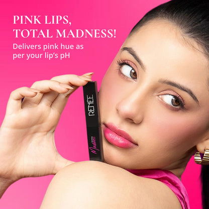 RENEE Madness Ph Lipstick - Black Lipstick With Glossy Pink Payoff - Long Lasting Nourishment