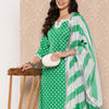 Dhiyona VA Women'sBandhani Printed Sequinned Kurta with Palazzos & Dupatta