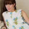 Dhiyona IE Floral Printed Mandarin Collar A Line Pure Cotton Kurta With Palazzos