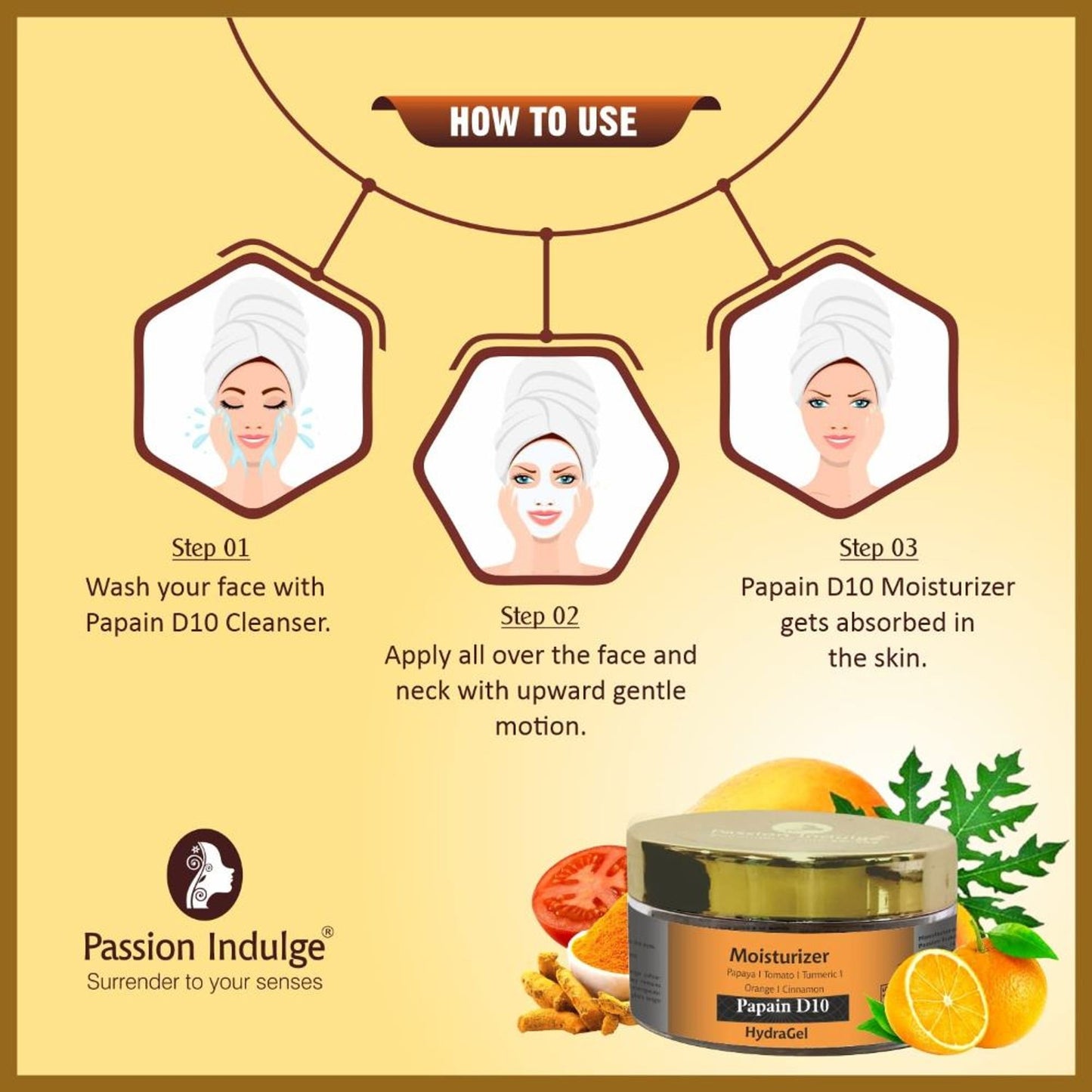 Passion Indulge Papain D10 Hydra Gel Natural & Vegan Moisturizer