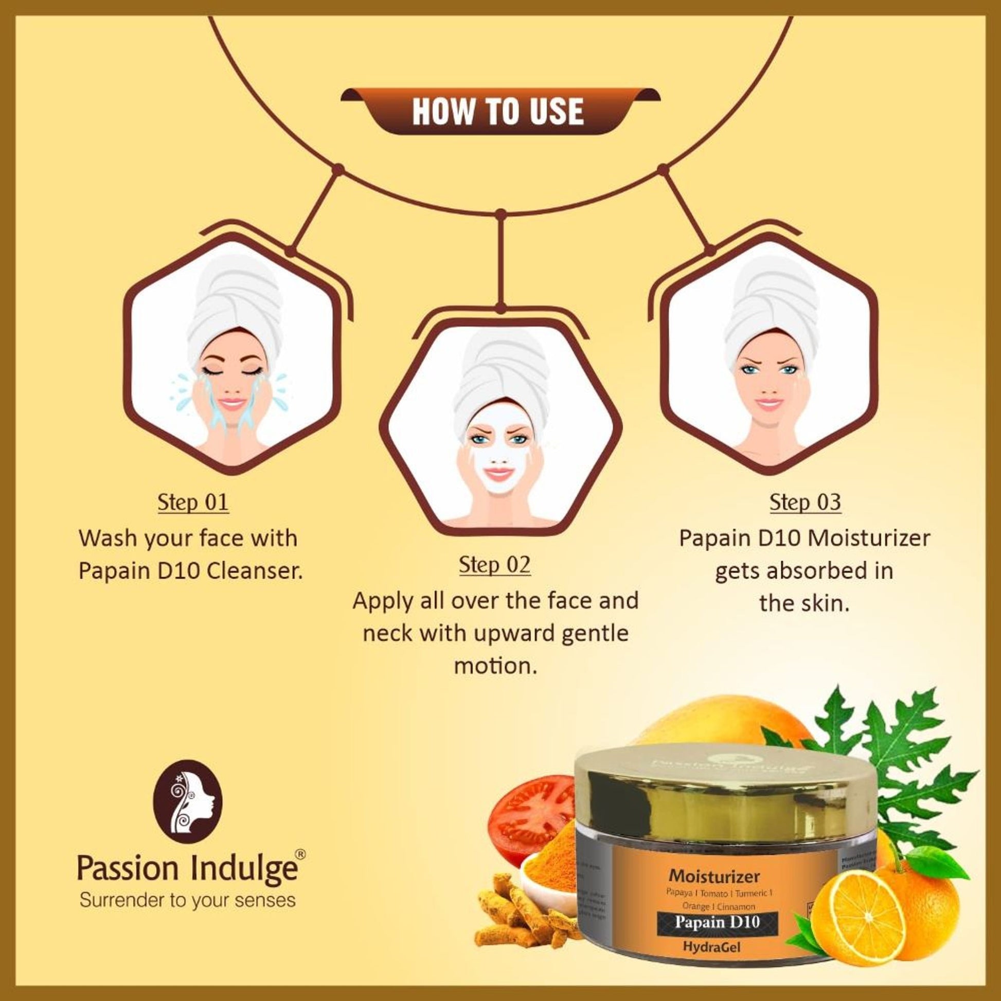 Passion Indulge Papain D10 Hydra Gel Natural & Vegan Moisturizer