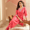 Indyancart IE Women Floral Embroidered Regular Thread Work Kurta with Trousers & Dupatta