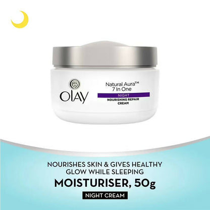 Olay Natural Aura 7 In One Night Nourishing Repair Cream - Indyancart