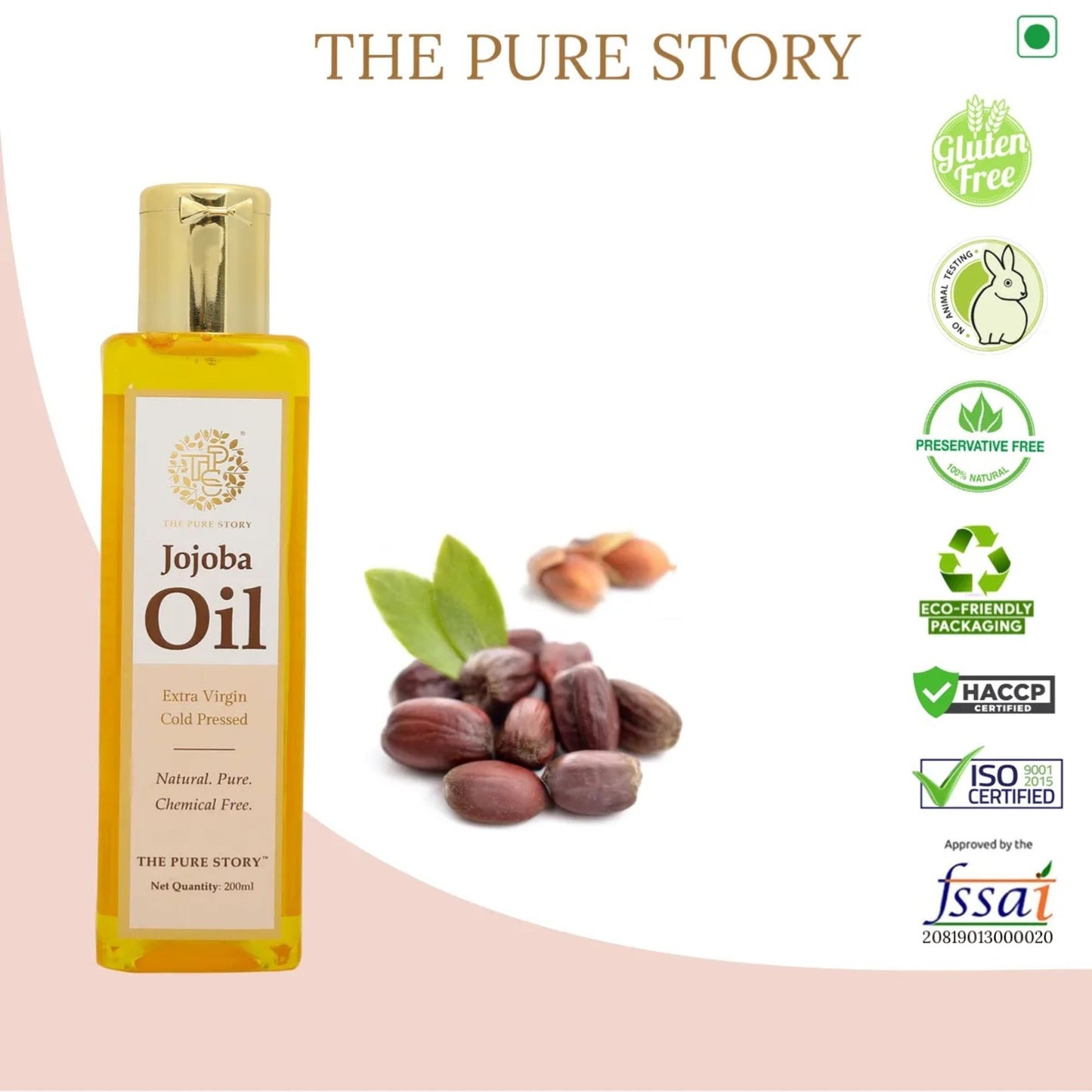 The Pure Story Natural Cold Pressed Jojoba Oil for Hair & All Body parts