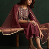 Dhiyona IE Women Floral Embroidered Regular Kurta with Trousers & With Dupatta