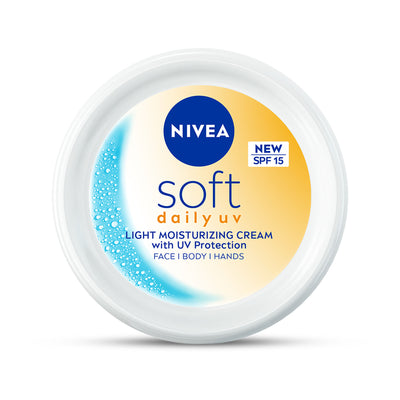NIVEA Soft Face Moisturizer Daily UV Light Moisurising Day cream with SPF 15