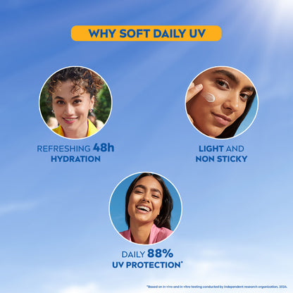 NIVEA Soft Face Moisturizer Daily UV Light Moisurising Day cream with SPF 15