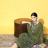 Dhiyona IE Women Green Ethnic Motifs Printed Gotta Patti Kurta with Sharara & With Dupatta