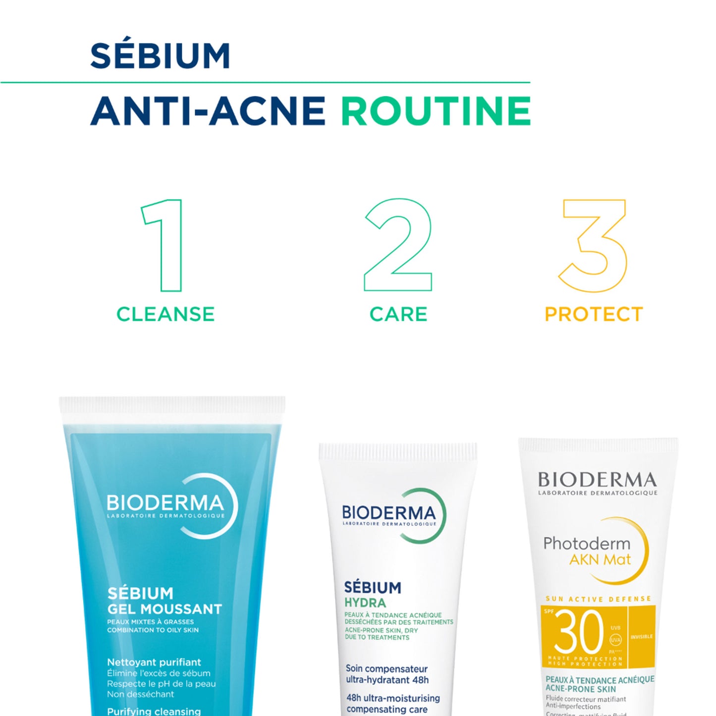 Bioderma Moisturizer Sebium Hydra for Oily, Acne-Prone Skin with Ceramides for 24H Hydration