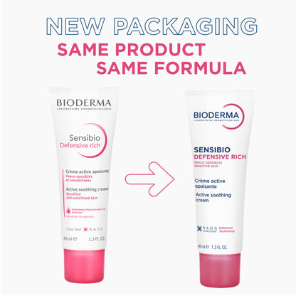Bioderma Sensibio Defensive Rich Soothing 12hr Moisturizer With Vitamin E - Sensitive Skin