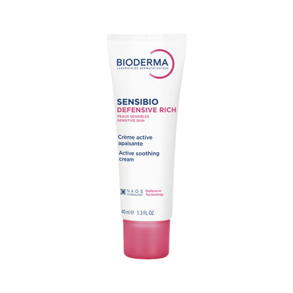 Bioderma Sensibio Defensive Rich Soothing 12hr Moisturizer With Vitamin E - Sensitive Skin
