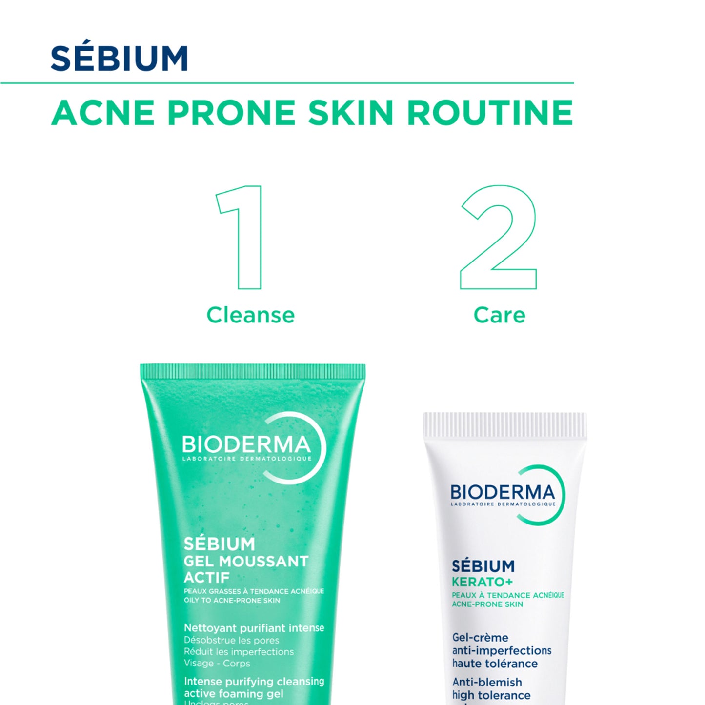 Bioderma Anti-Blemish Gel Cream - Sebium Kerato+ Spot Corrector - Eliminates Pimples & Blackheads