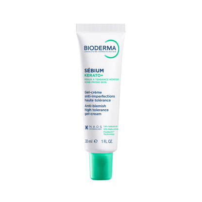 Bioderma Anti-Blemish Gel Cream - Sebium Kerato+ Spot Corrector - Eliminates Pimples & Blackheads