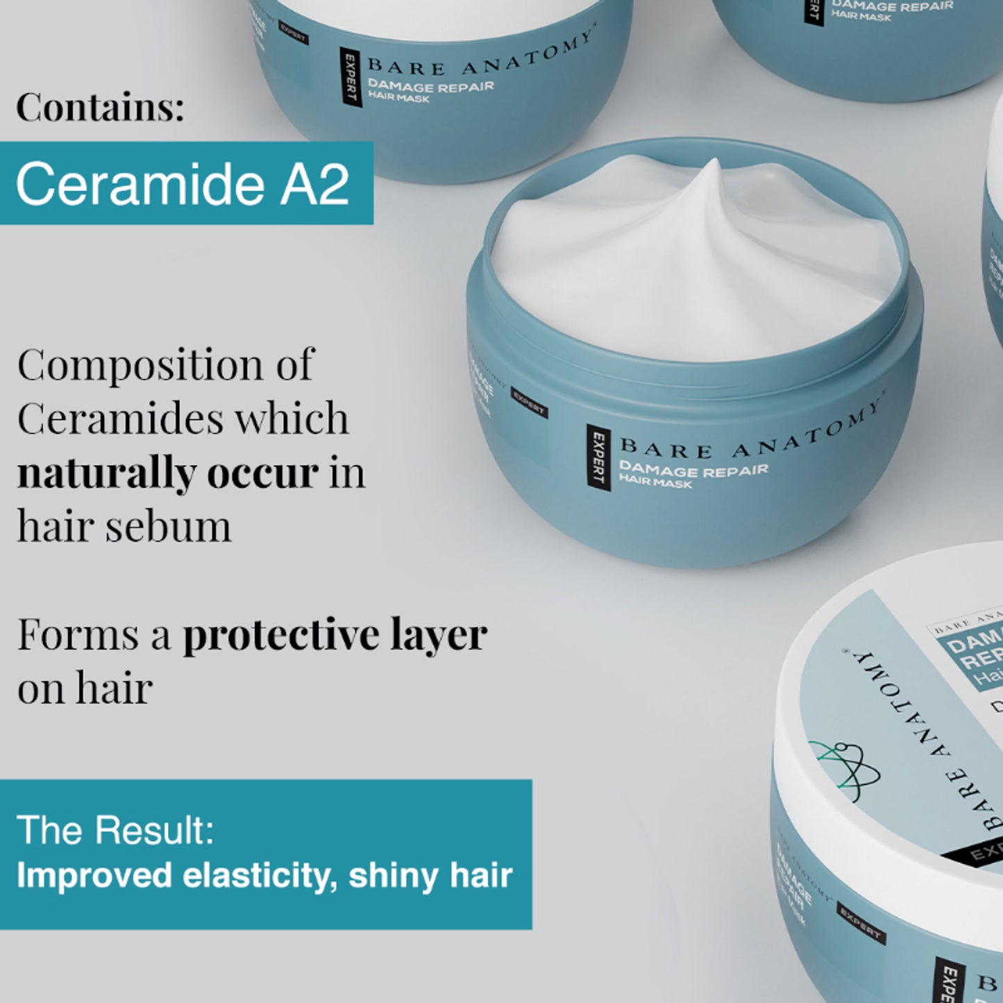 Bare Anatomy Damage Repair Hair Mask Hair Mask For Dry & Frizzy Hair with Coconut Milk Protein